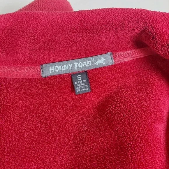 Horny Toad Dark Red Vest Fleece Full Zip Pockets Three Loop Buttons‎ Size S - Picture 4 of 14